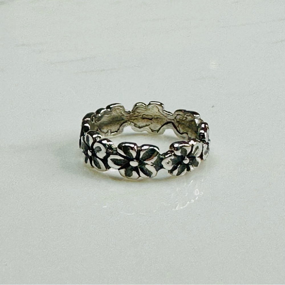 Sterling Silver 925 Flower Ring Handmade